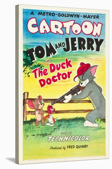 THE DUCK DOCTOR, left: Jerry, right: Tom on poster art, 1952.-null-Stretched Canvas