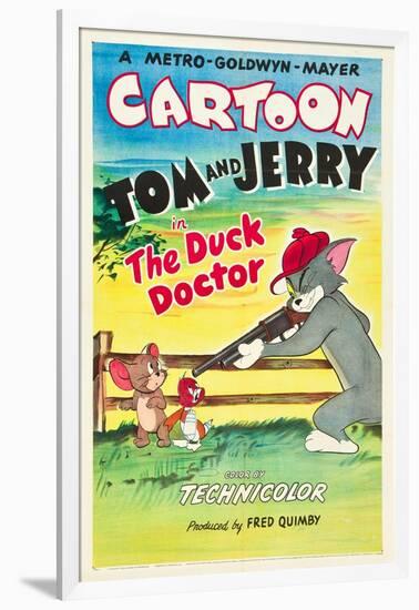 THE DUCK DOCTOR, left: Jerry, right: Tom on poster art, 1952.-null-Framed Art Print