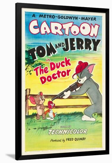 THE DUCK DOCTOR, left: Jerry, right: Tom on poster art, 1952.-null-Framed Art Print