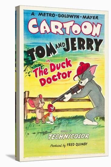 THE DUCK DOCTOR, left: Jerry, right: Tom on poster art, 1952.-null-Stretched Canvas