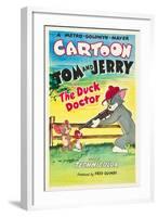 THE DUCK DOCTOR, left: Jerry, right: Tom on poster art, 1952.-null-Framed Art Print