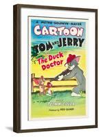 THE DUCK DOCTOR, left: Jerry, right: Tom on poster art, 1952.-null-Framed Art Print