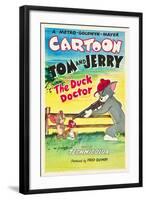 THE DUCK DOCTOR, left: Jerry, right: Tom on poster art, 1952.-null-Framed Art Print