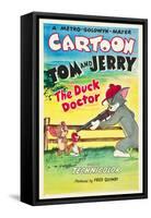 THE DUCK DOCTOR, left: Jerry, right: Tom on poster art, 1952.-null-Framed Stretched Canvas