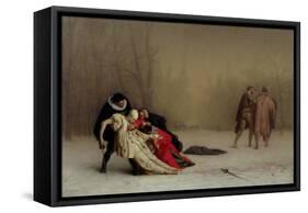 The Duel after the Masquerade, 1857-59-Jean Leon Gerome-Framed Stretched Canvas
