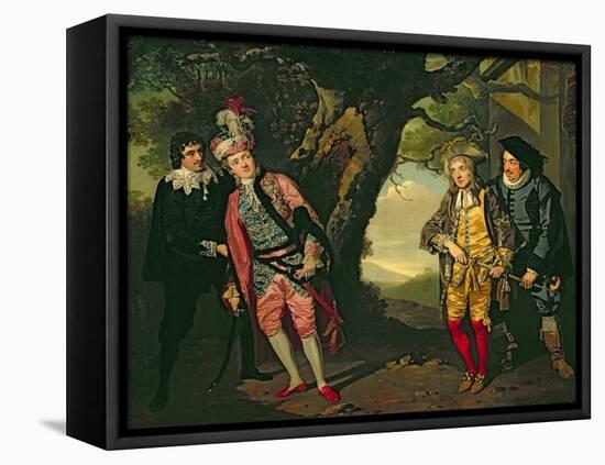 The Duel, from Act 3, Scene 4 of 'Twelfth Night', 1771-72-Francis Wheatley-Framed Stretched Canvas