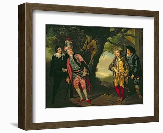 The Duel, from Act 3, Scene 4 of 'Twelfth Night', 1771-72-Francis Wheatley-Framed Giclee Print