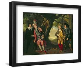 The Duel, from Act 3, Scene 4 of 'Twelfth Night', 1771-72-Francis Wheatley-Framed Giclee Print