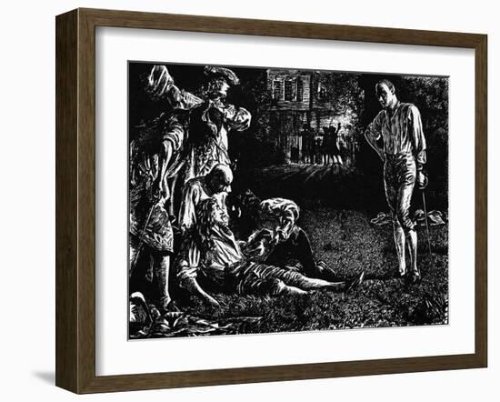 The duel in Leicester-George Du Maurier-Framed Giclee Print