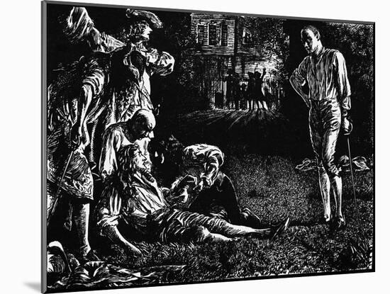 The duel in Leicester-George Du Maurier-Mounted Giclee Print