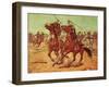 The Duel - Tomahawk and Sabre-Charles Shreyvogel-Framed Art Print