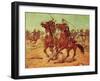 The Duel - Tomahawk and Sabre-Charles Shreyvogel-Framed Art Print