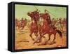 The Duel - Tomahawk and Sabre-Charles Shreyvogel-Framed Stretched Canvas