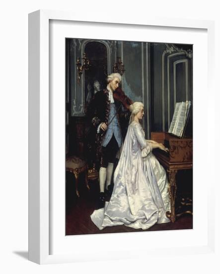 The Duet, 1872-Edmond Georges Grandjean-Framed Giclee Print