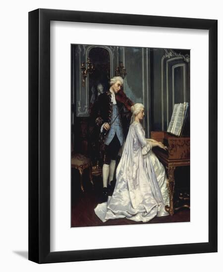 The Duet, 1872-Edmond Georges Grandjean-Framed Premium Giclee Print