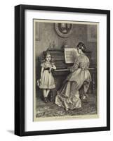 The Duet, a Drawing Room Study-null-Framed Giclee Print