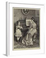 The Duet, a Drawing Room Study-null-Framed Giclee Print