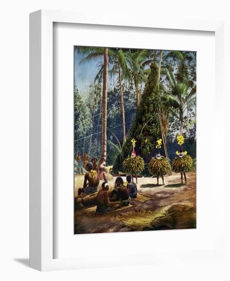 The Duk Duk Society, Bismarck Archipelago, Papua New Guinea, 1920-null-Framed Giclee Print