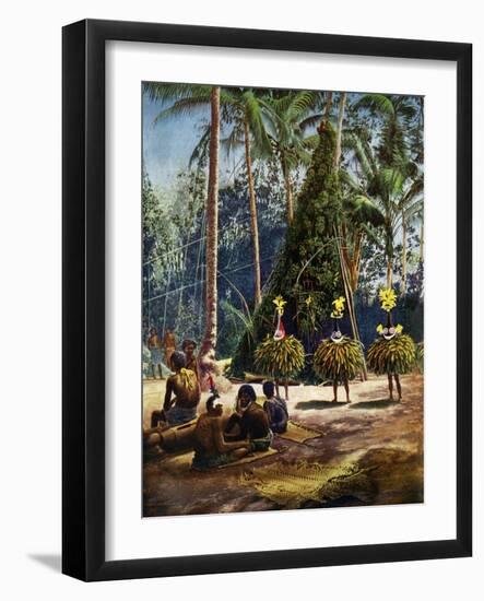 The Duk Duk Society, Bismarck Archipelago, Papua New Guinea, 1920-null-Framed Giclee Print