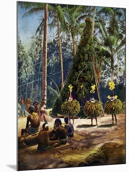 The Duk Duk Society, Bismarck Archipelago, Papua New Guinea, 1920-null-Mounted Giclee Print