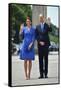 The Duke and Duchess of Cambridge meet the public at the Brandenburg Gate, Berlin, Germany-Associated Newspapers-Framed Stretched Canvas