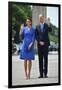 The Duke and Duchess of Cambridge meet the public at the Brandenburg Gate, Berlin, Germany-Associated Newspapers-Framed Photo