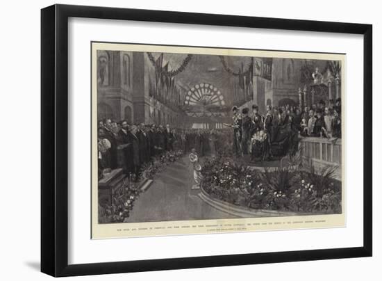 The Duke and Duchess of Cornwall and York Opening the First Parliament of United Australia-Sydney Prior Hall-Framed Giclee Print