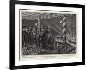 The Duke and Duchess of Cornwall at Quebec, Watching the Illuminations-William T. Maud-Framed Giclee Print