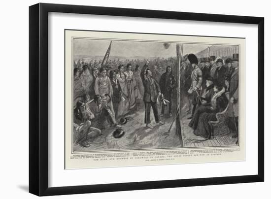 The Duke and Duchess of Cornwall in Canada, the Great Indian Pow-Wow at Calgary-Sydney Prior Hall-Framed Giclee Print