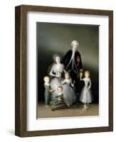 The Duke And Duchess of Osuna And Their Children, 1787, Spanish School-Francisco de Goya-Framed Giclee Print