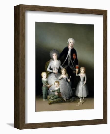 The Duke And Duchess of Osuna And Their Children, 1787, Spanish School-Francisco de Goya-Framed Giclee Print