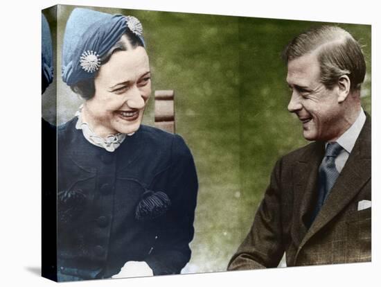 The Duke and Duchess of Windsor (Mrs Simpso) at the Chateau De Cande, France, 1937-null-Stretched Canvas