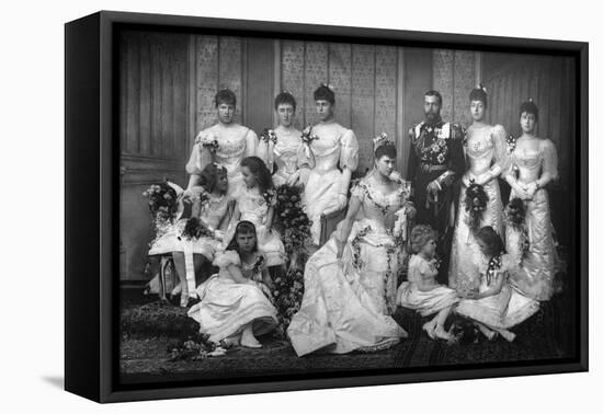 The Duke and Duchess of York and Bridesmaids, 1893-W&d Downey-Framed Stretched Canvas