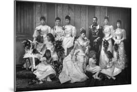 The Duke and Duchess of York and Bridesmaids, 1893-W&d Downey-Mounted Photographic Print