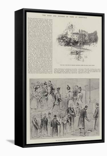 The Duke and Duchess of York at Sheffield-Herbert Railton-Framed Stretched Canvas