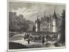 The Duke De La Rochefoucauld-Bisaccia's Chateau D'Esclimont, Visited by the Prince of Wales-null-Mounted Giclee Print