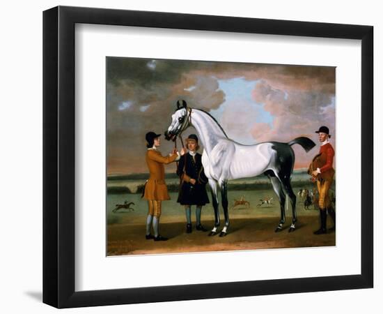 The Duke of Bolton's 'starling' with a Jockey and Groom at Newmarket, 1734-Thomas Spencer-Framed Giclee Print