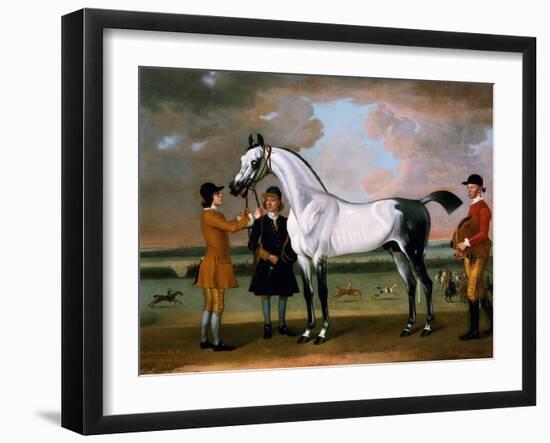 The Duke of Bolton's 'starling' with a Jockey and Groom at Newmarket, 1734-Thomas Spencer-Framed Giclee Print