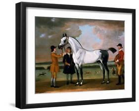 The Duke of Bolton's 'starling' with a Jockey and Groom at Newmarket, 1734-Thomas Spencer-Framed Giclee Print