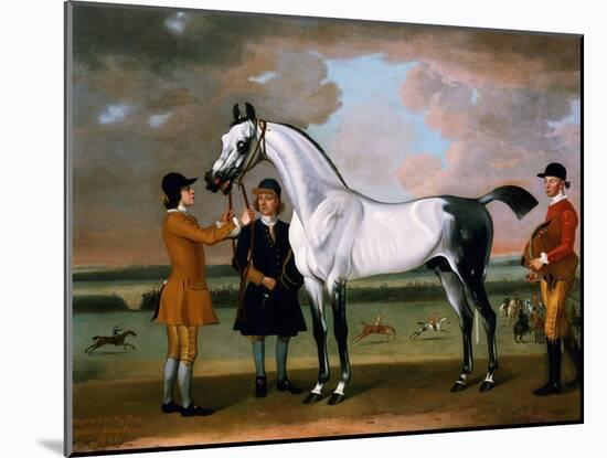 The Duke of Bolton's 'starling' with a Jockey and Groom at Newmarket, 1734-Thomas Spencer-Mounted Giclee Print