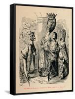 'The Duke of Burgundy introducing Queen Isabella to Henry V', c1860, (c1860)-John Leech-Framed Stretched Canvas