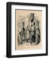 'The Duke of Burgundy introducing Queen Isabella to Henry V', c1860, (c1860)-John Leech-Framed Giclee Print