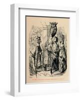 'The Duke of Burgundy introducing Queen Isabella to Henry V', c1860, (c1860)-John Leech-Framed Giclee Print