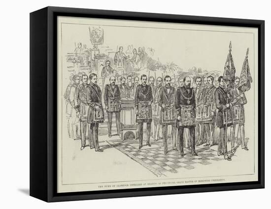 The Duke of Clarence Installed at Reading as Provincial Grand Master of Berkshire Freemasons-null-Framed Stretched Canvas