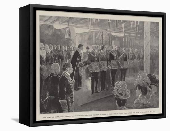 The Duke of Connaught Laying the Foundation-Stone of the New Schools of the Royal Masonic Instituti-Henry Charles Seppings Wright-Framed Stretched Canvas