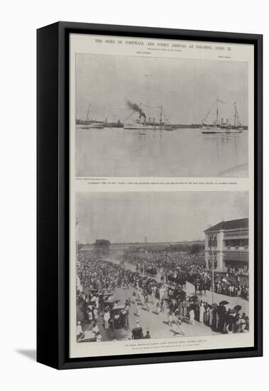 The Duke of Cornwall and York's Arrival at Colombo, 12 April-null-Framed Stretched Canvas