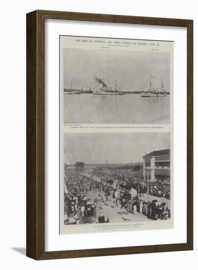 The Duke of Cornwall and York's Arrival at Colombo, 12 April-null-Framed Giclee Print