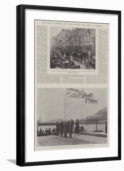 The Duke of Cornwall and York's Colonial Tour, Scenes at Gibraltar-null-Framed Giclee Print