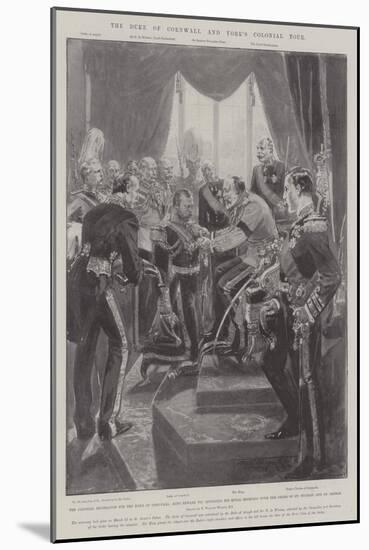The Duke of Cornwall and York's Colonial Tour-Thomas Walter Wilson-Mounted Giclee Print