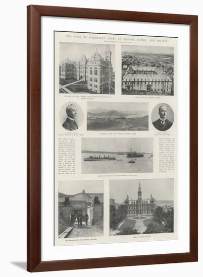 The Duke of Cornwall's Tour, St Vincent, Quebec, and Halifax-null-Framed Giclee Print